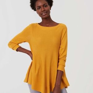LOFT Golden Yellow Swing Sweater Top